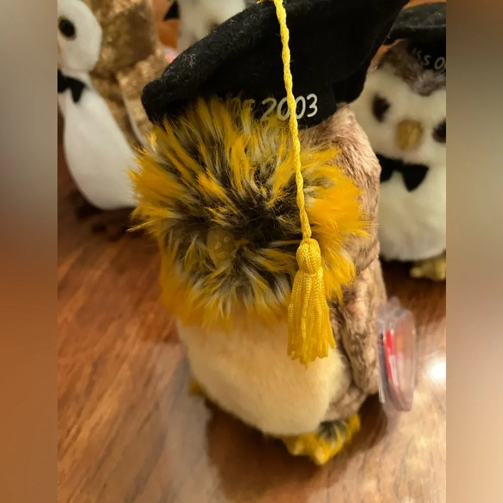 Lot of 6 graduation owls Ty Beanie Babies. Pet free and smoke free home. - Picture 2 of 8